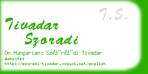 tivadar szoradi business card